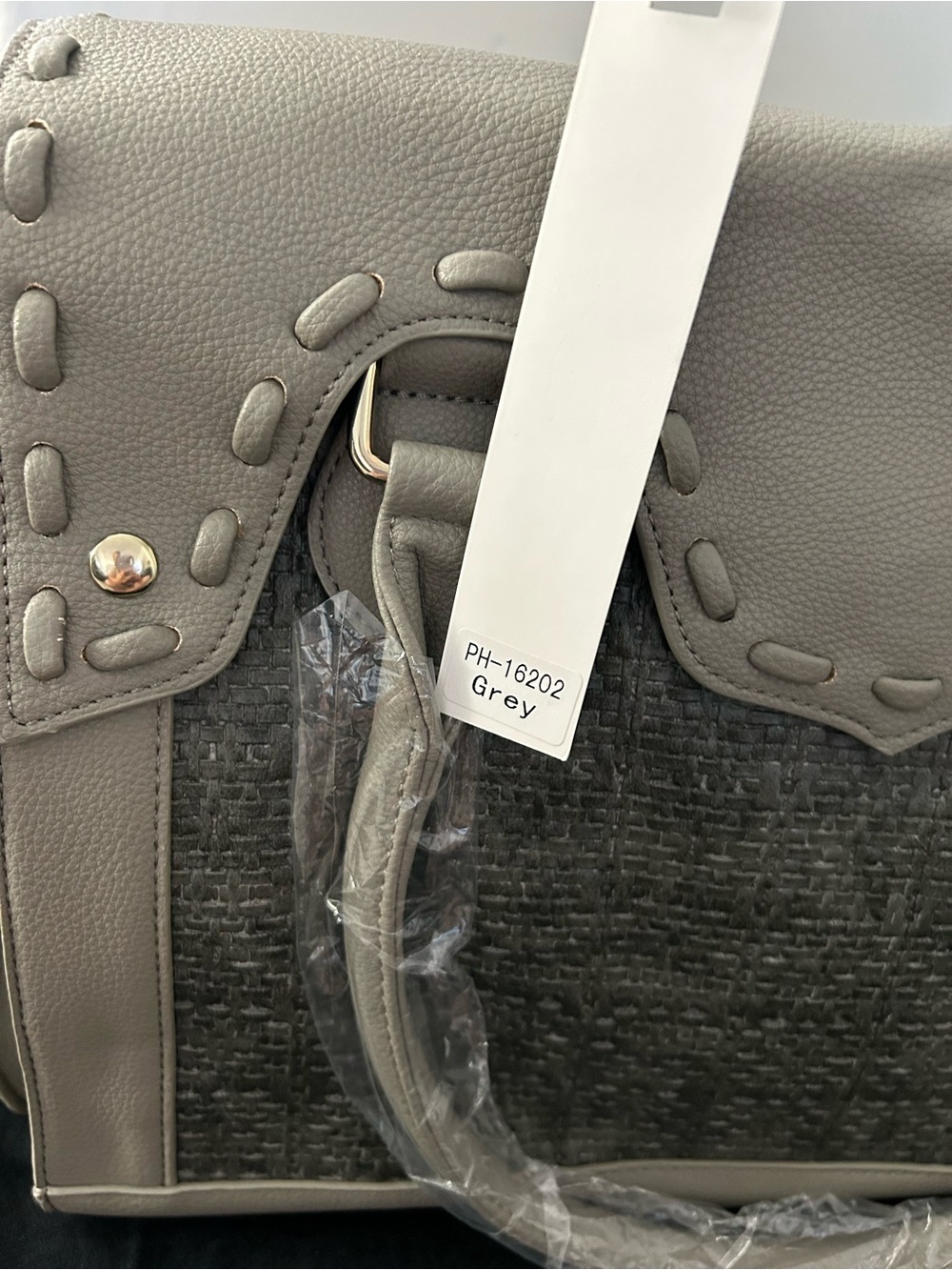 Pink Haley NWT Spacious Gray Classic Satchel Bag. - Picture 10 of 10